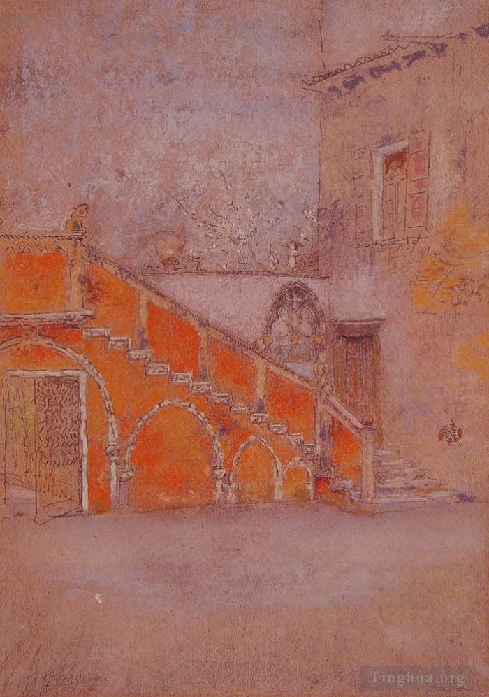 詹姆斯·阿博特·麦克尼尔·惠斯勒 的各类绘画作品 -  《红色的楼梯笔记》