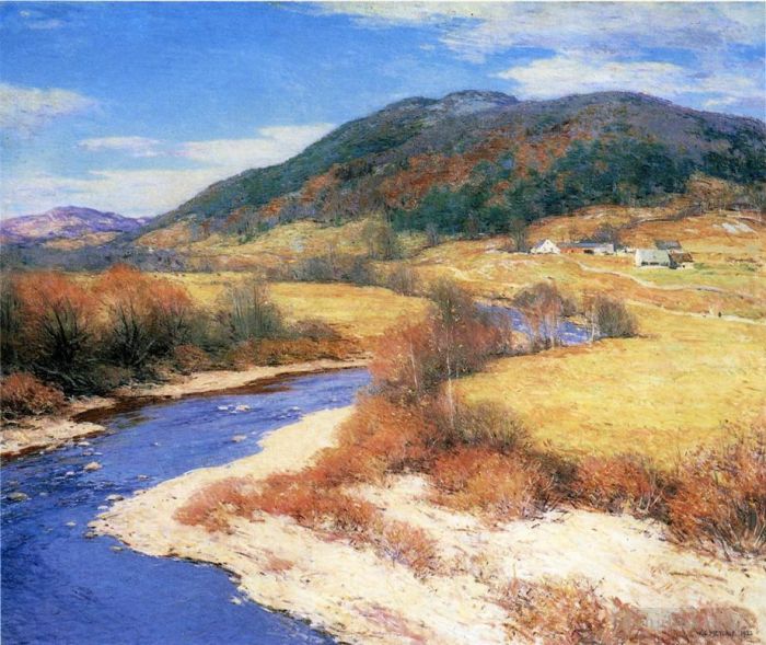 威拉德·勒罗伊·梅特卡夫 的油画作品 -  《小阳春佛蒙特州》