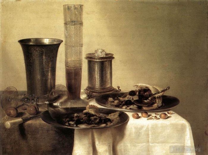 威廉·克莱兹·海达 的油画作品 -  《早餐静物》