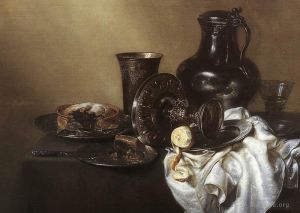 艺术家威廉·克莱兹·海达作品《静物,1636》