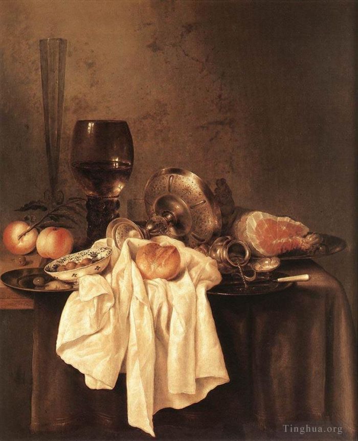 威廉·克莱兹·海达 的油画作品 -  《静物,1651》