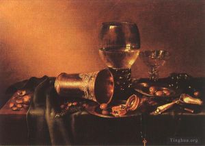 艺术家威廉·克莱兹·海达作品《静物,1657》