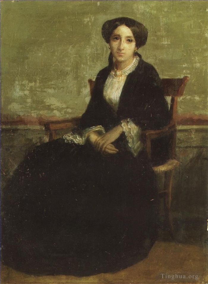 威廉·阿道夫·布格罗 的油画作品 -  《吉纳维芙的肖像》