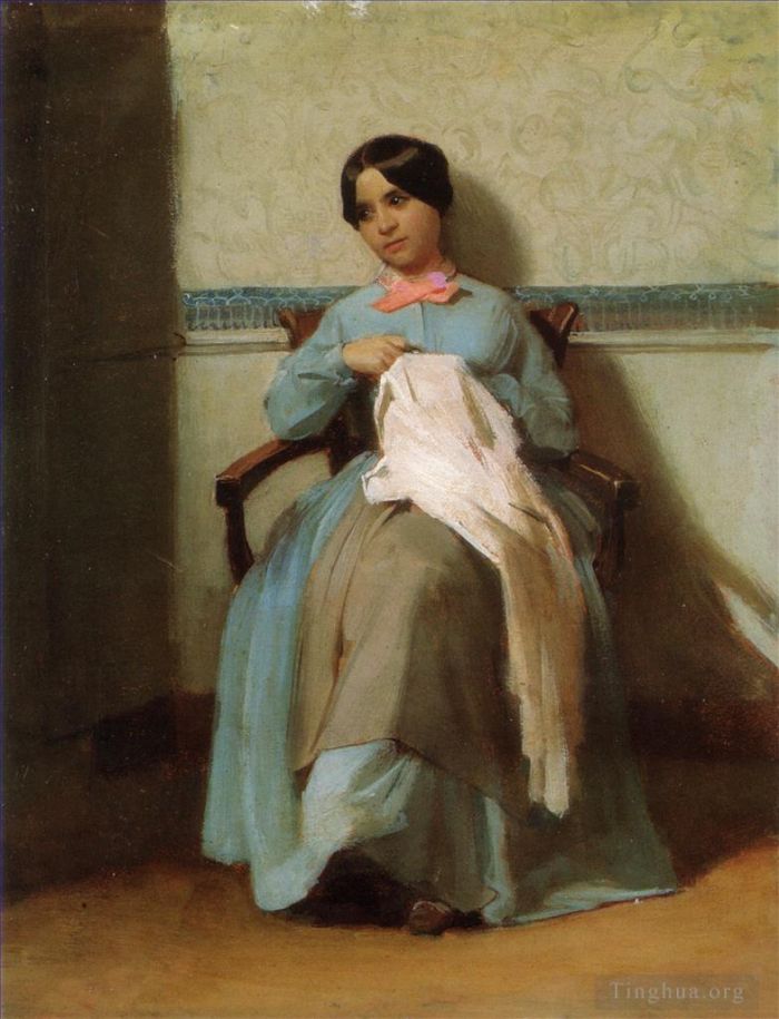 威廉·阿道夫·布格罗 的油画作品 -  《莱奥妮的肖像》