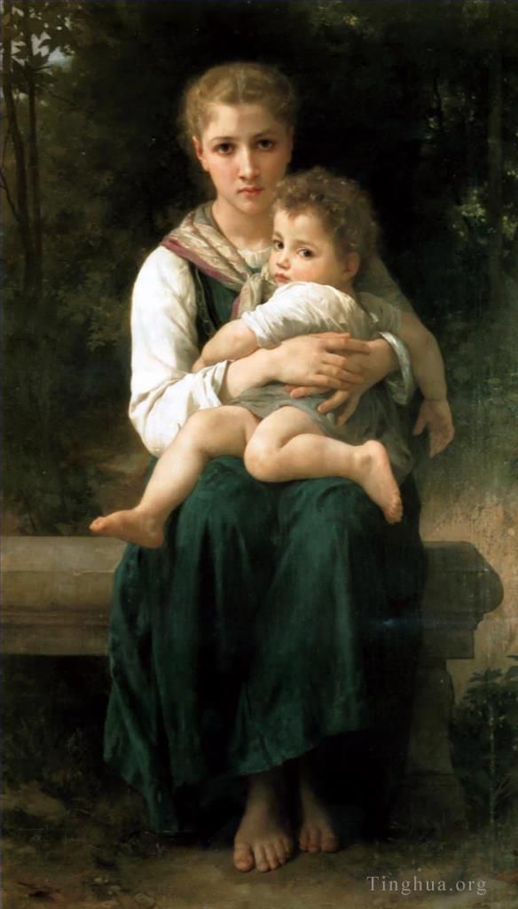 威廉·阿道夫·布格罗 的油画作品 -  《兄弟姐妹》