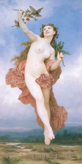 威廉·阿道夫·布格罗 的油画作品 -  《1881,天》
