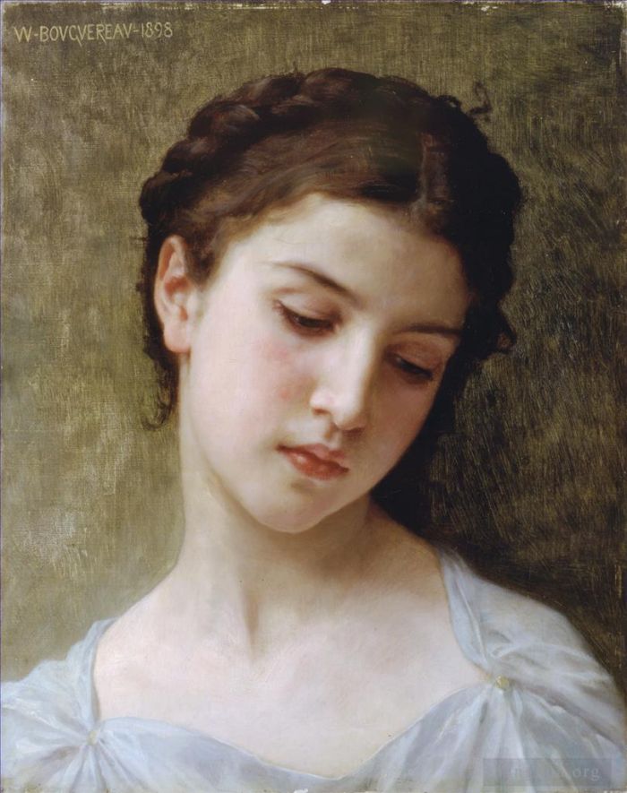 威廉·阿道夫·布格罗 的油画作品 -  《少女练习曲》