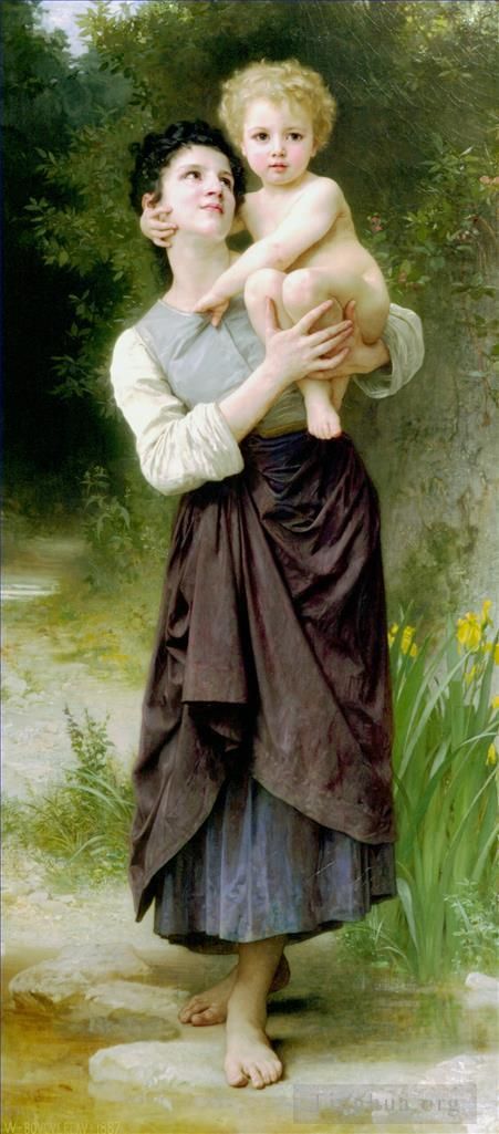 威廉·阿道夫·布格罗 的油画作品 -  《兄弟姐妹》