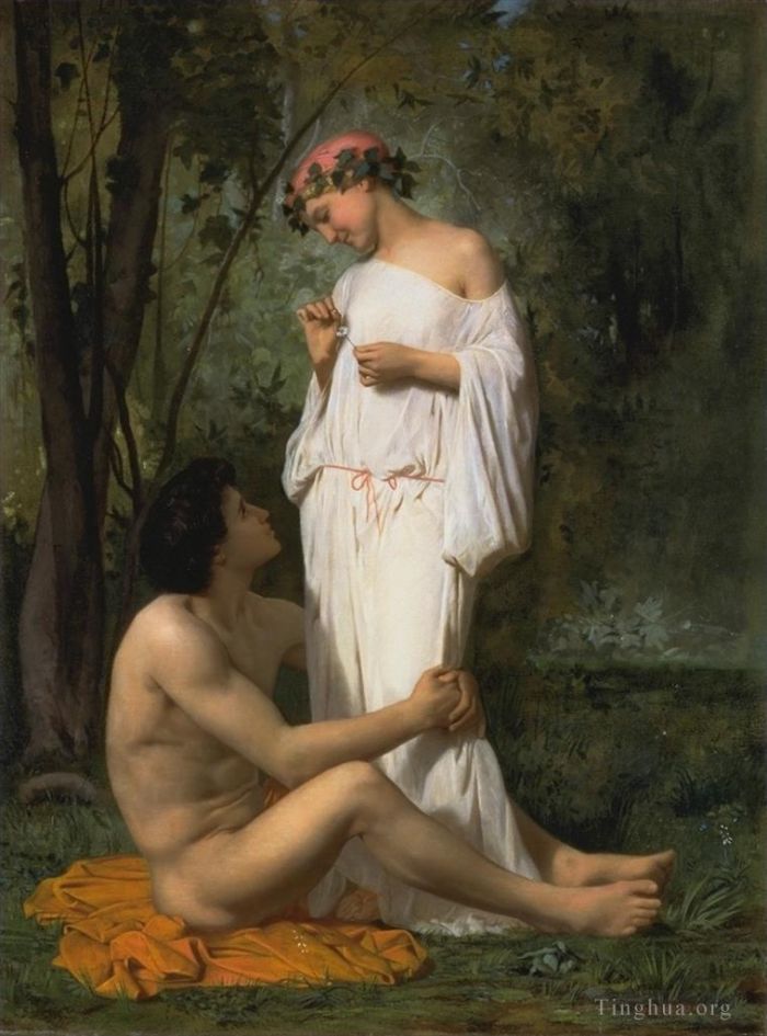 威廉·阿道夫·布格罗 的油画作品 -  《田园诗,1851》