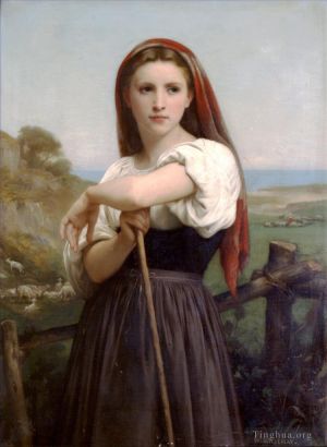 艺术家威廉·阿道夫·布格罗作品《年轻的伯格尔,1868》