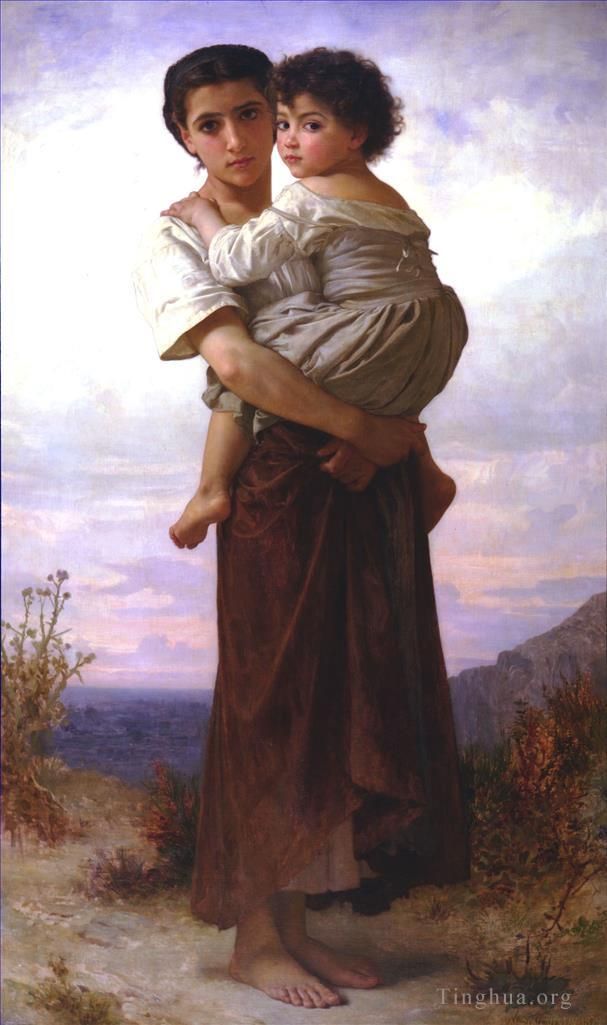 威廉·阿道夫·布格罗 的油画作品 -  《波希米亚青年》