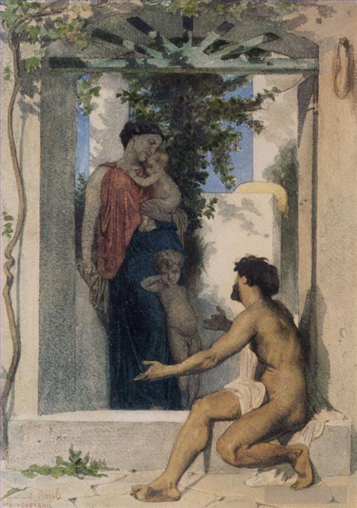 威廉·阿道夫·布格罗 的油画作品 -  《罗马慈善会》