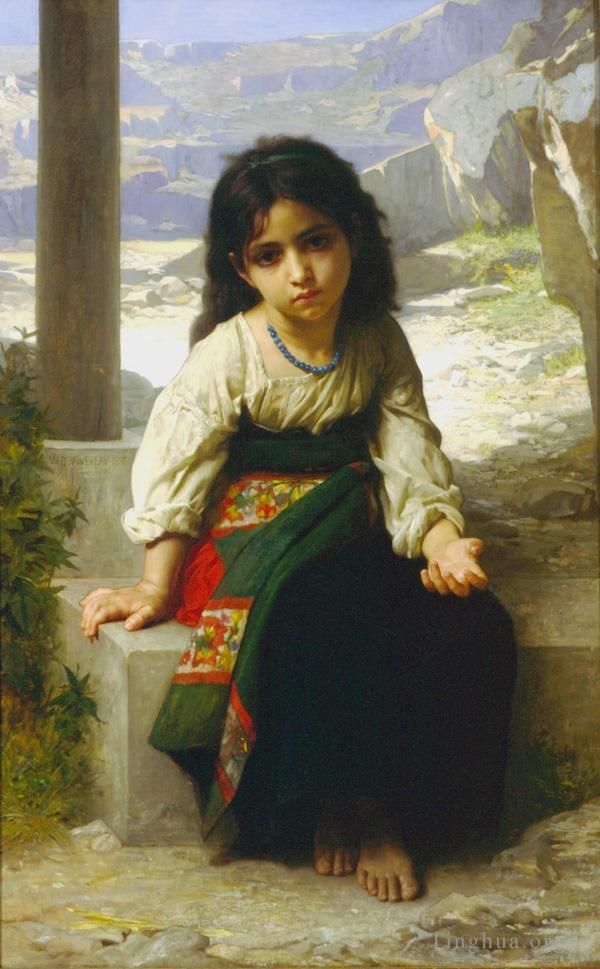 威廉·阿道夫·布格罗 的油画作品 -  《小门迪安特》