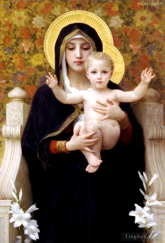 威廉·阿道夫·布格罗 的油画作品 -  《圣母玛利亚》