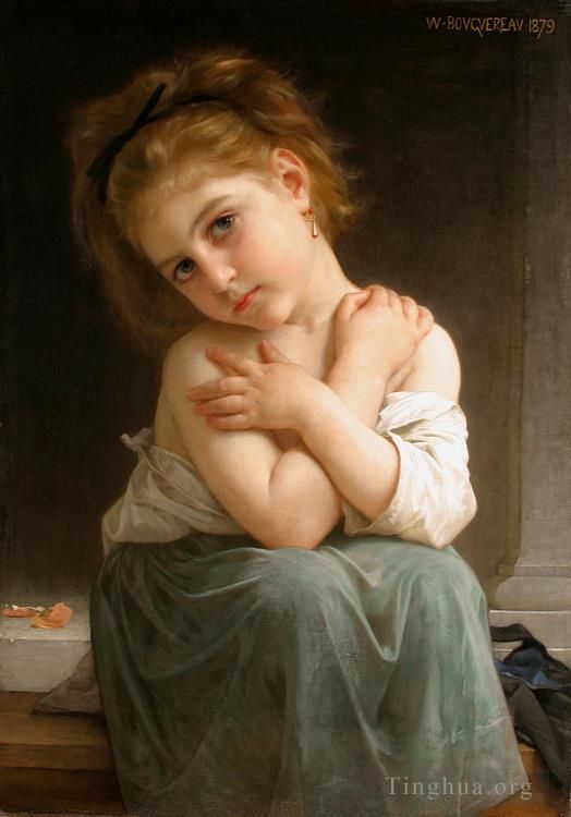 威廉·阿道夫·布格罗 的油画作品 -  《La,frileuse,冷酷女孩,1879》