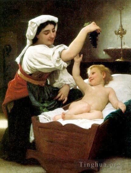威廉·阿道夫·布格罗 的油画作品 -  《葡萄干》