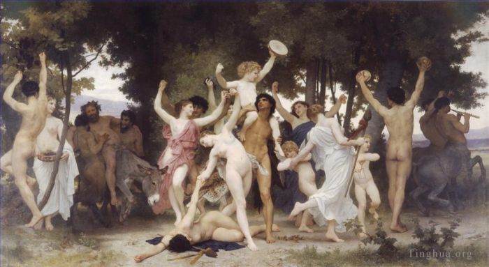 威廉·阿道夫·布格罗 的油画作品 -  《酒神青年》