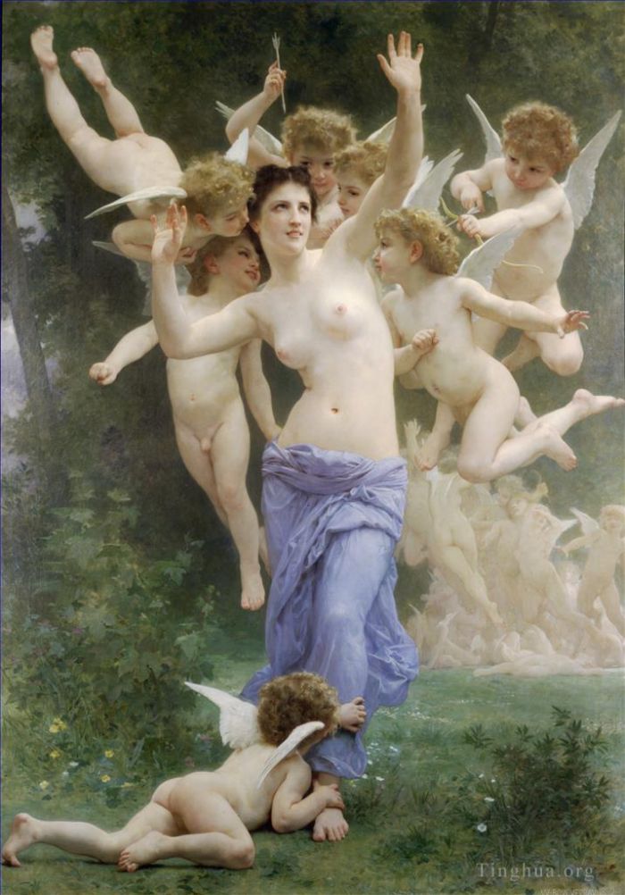 威廉·阿道夫·布格罗 的油画作品 -  《盖皮天使》