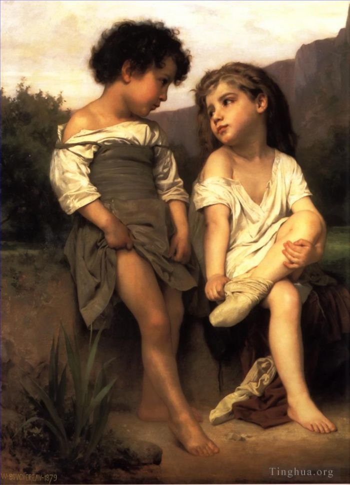 威廉·阿道夫·布格罗 的油画作品 -  《年轻的拜涅斯》