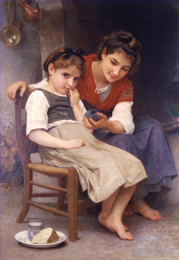 威廉·阿道夫·布格罗 的油画作品 -  《娇小的布德尤斯》