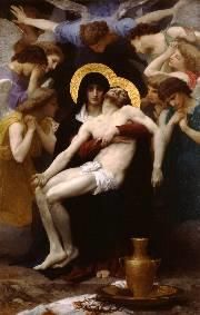 威廉·阿道夫·布格罗 的油画作品 -  《圣母怜子图,1876》