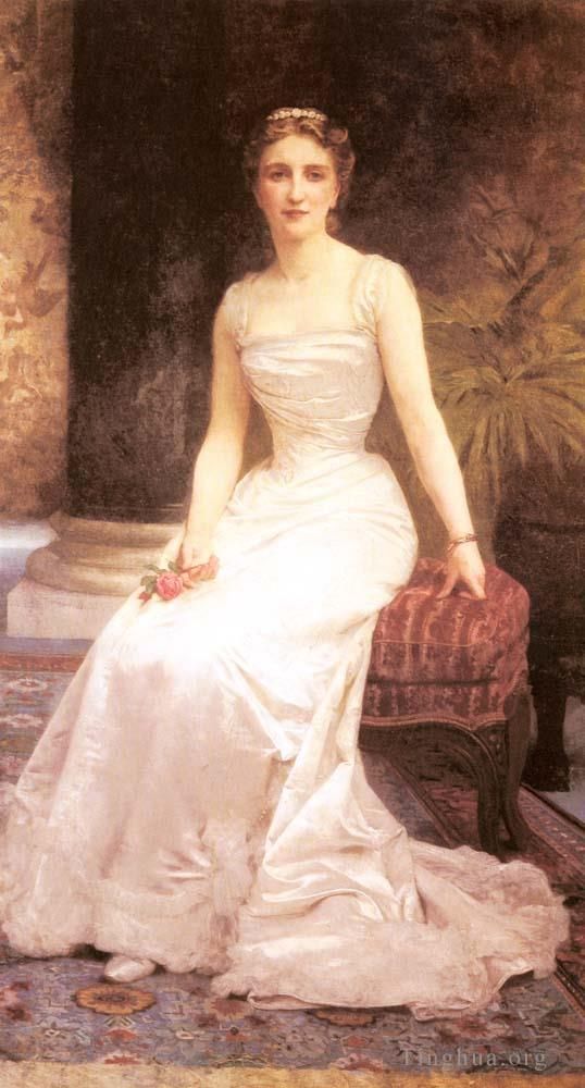 威廉·阿道夫·布格罗 的油画作品 -  《奥利·王妃夫人的肖像》