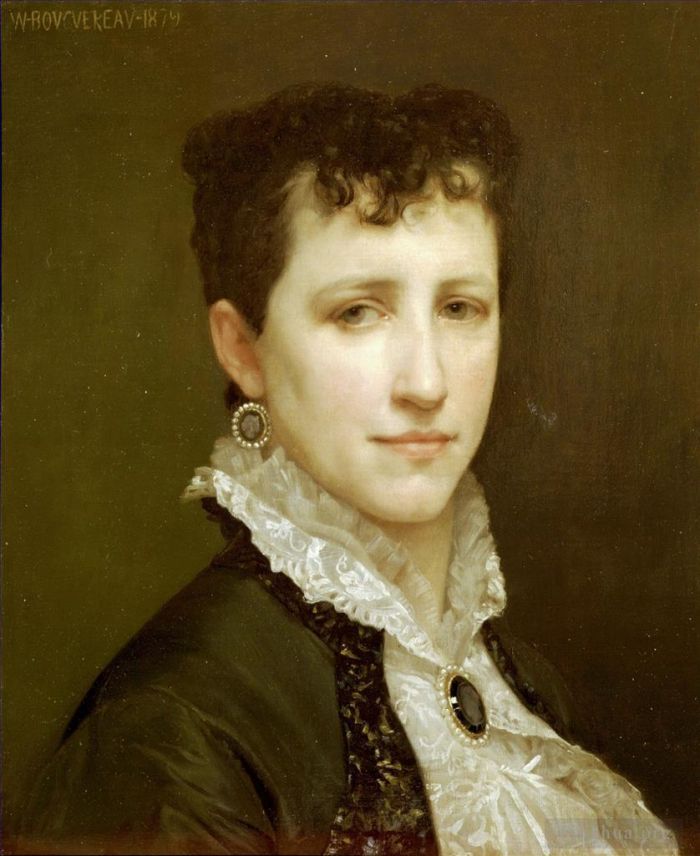 威廉·阿道夫·布格罗 的油画作品 -  《伊丽莎白·加德纳小姐的肖像》