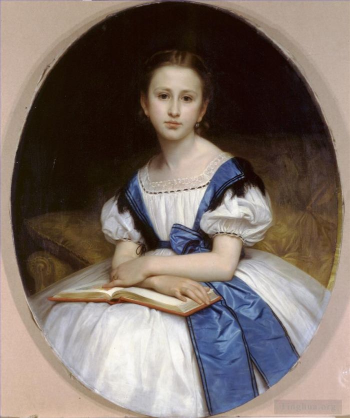 威廉·阿道夫·布格罗 的油画作品 -  《布里萨克小姐的肖像》