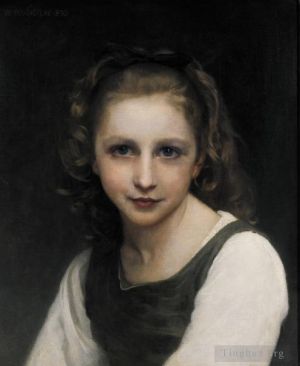 艺术家威廉·阿道夫·布格罗作品《一个年轻女孩的肖像》