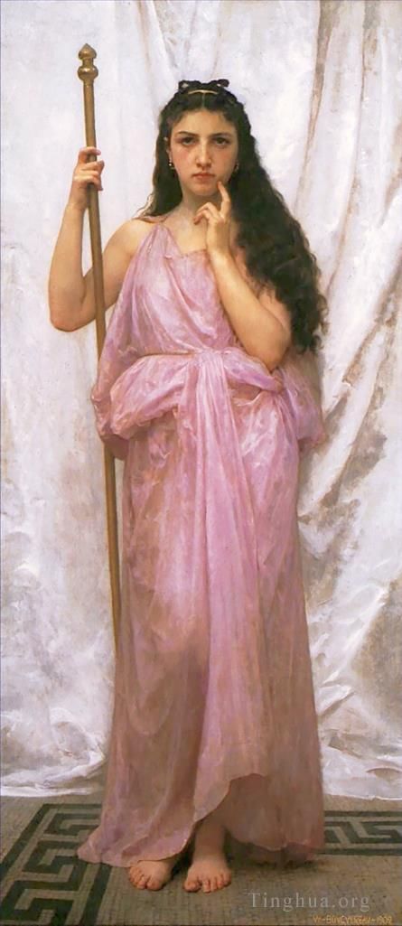 威廉·阿道夫·布格罗 的油画作品 -  《女祭司》