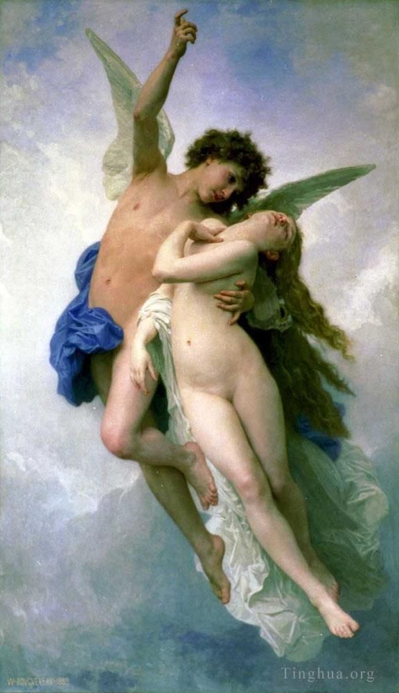 威廉·阿道夫·布格罗 的油画作品 -  《心灵与爱情》
