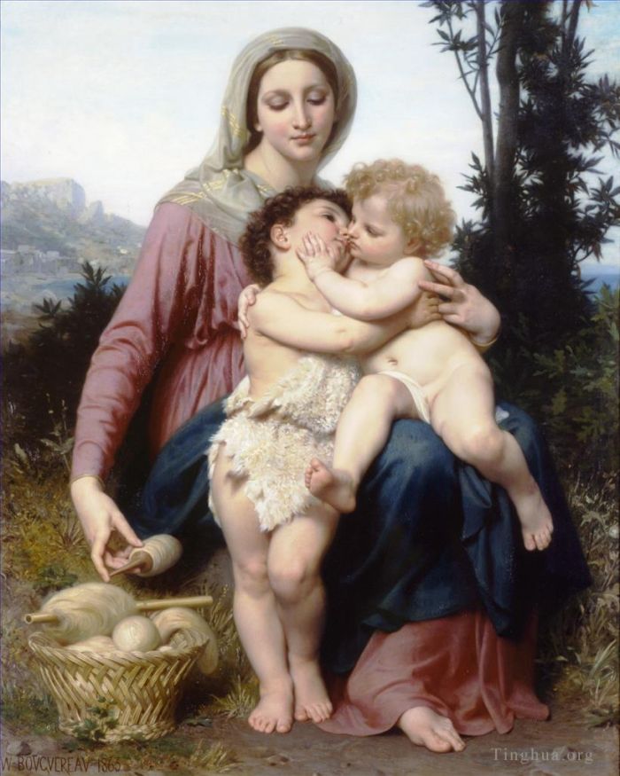 威廉·阿道夫·布格罗 的油画作品 -  《圣家族》