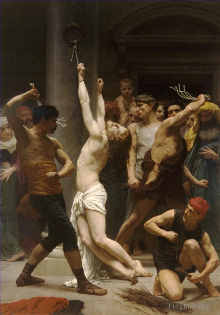 威廉·阿道夫·布格罗 的油画作品 -  《基督的鞭打》