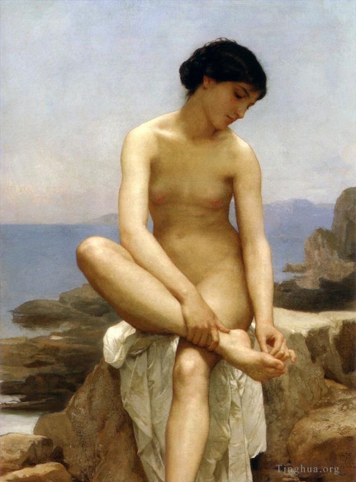 威廉·阿道夫·布格罗 的油画作品 -  《沐浴者,1879》