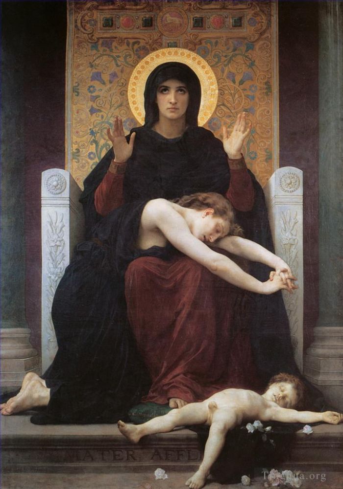 威廉·阿道夫·布格罗 的油画作品 -  《圣母安慰》