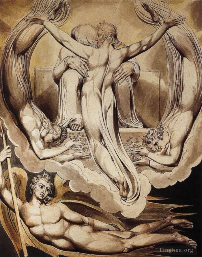 威廉·布莱克 的各类绘画作品 -  《基督作为人类的救赎主》