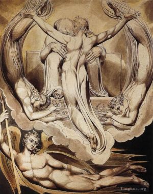 艺术家威廉·布莱克作品《基督作为人类的救赎主》