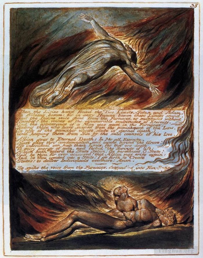 威廉·布莱克 的各类绘画作品 -  《基督的降临》