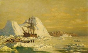 艺术家威廉·布拉德福德作品《捕鲸事件》