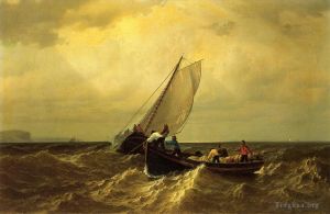 艺术家威廉·布拉德福德作品《芬迪湾的渔船》