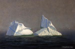 艺术家威廉·布拉德福德作品《冰山海景》