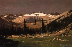 艺术家威廉·布拉德福德作品《优胜美地海景上方的莱尔山》