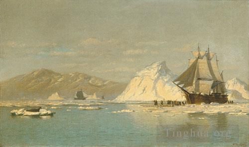 威廉·布拉德福德 的油画作品 -  《格陵兰岛附近》