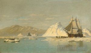 古董油画《Off Greenland》