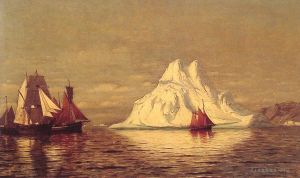 艺术家威廉·布拉德福德作品《船舶和冰山》