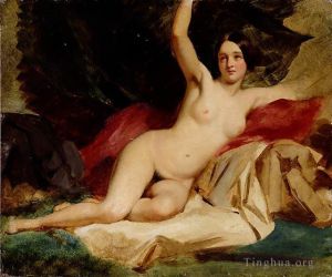 艺术家威廉·埃蒂作品《风景中的女性裸体》
