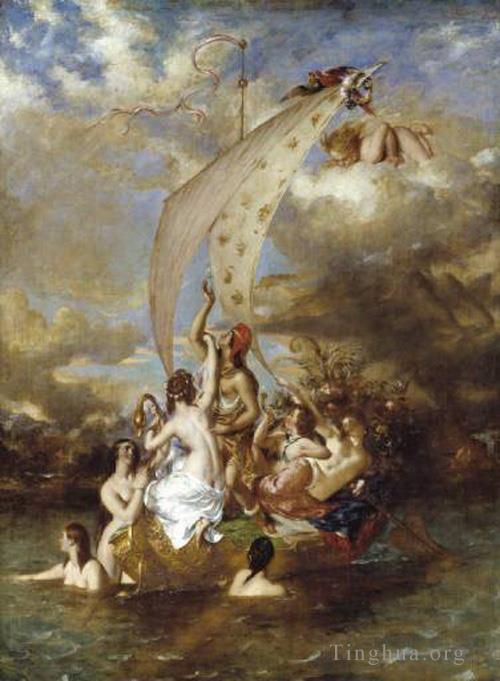 威廉·埃蒂 的油画作品 -  《青春在船头,快乐在掌舵》