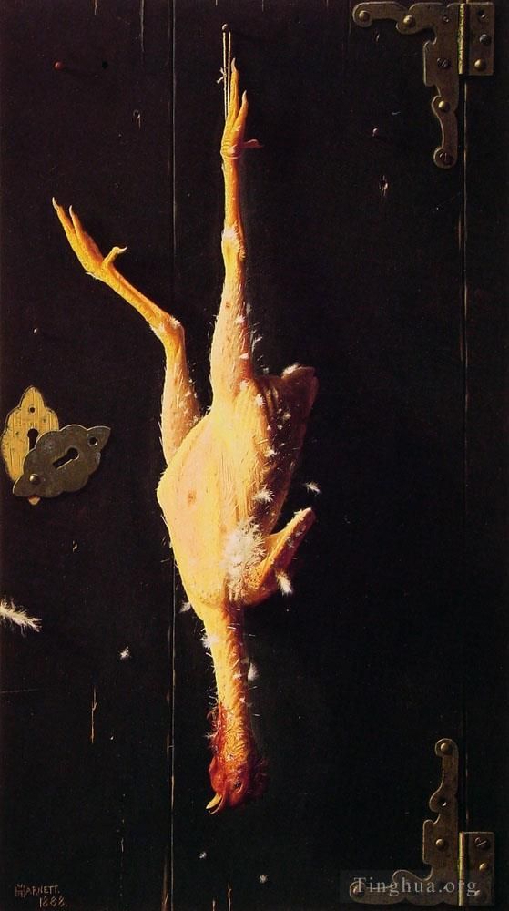 威廉·米切尔·哈尼特 的油画作品 -  《周日晚餐》