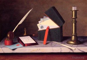 艺术家威廉·米切尔·哈尼特作品《秘书桌》