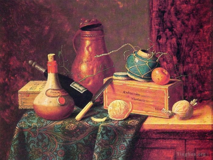 威廉·米切尔·哈尼特 的油画作品 -  《静物,1883》